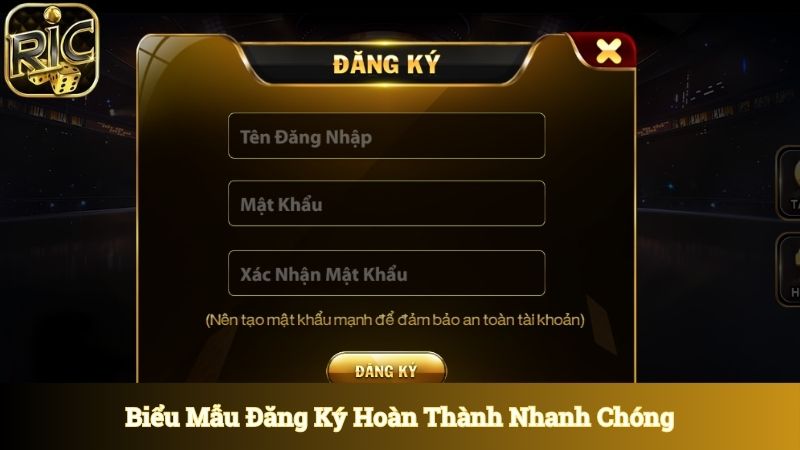 Biểu mẫu đăng ký hoàn thành nhanh chóng