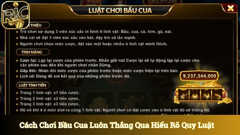 Cách chơi Bầu Cua luôn thắng thông qua hiểu rõ quy luật