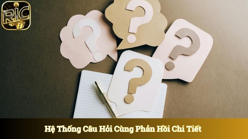 Hệ thống câu hỏi cùng phản hồi chi tiết 