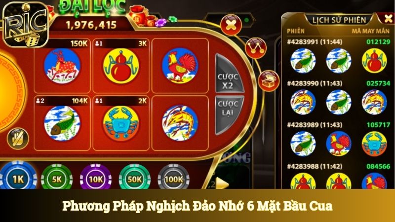 Phương pháp nghịch đảo nhớ 6 mặt bầu cua nhanh