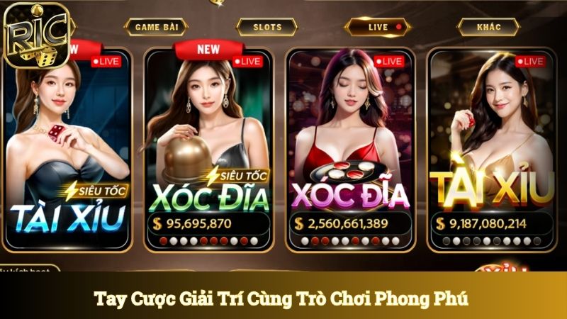 Tay cược có quyền tham gia giải trí cùng hệ thống trò chơi phong phú 