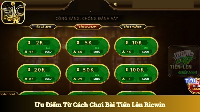 Ưu điểm tuyệt vời từ cách chơi bài tiến lên cho người mới 